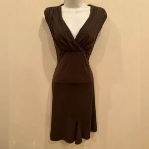 Old Navy Dress/Midi/Brown/Empire Waist/A-Line/Sleeveless/V-Neck/Medium/EUC